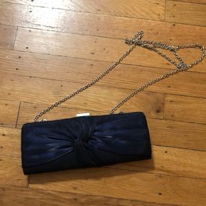 Deep Navy Baguette Clutch
